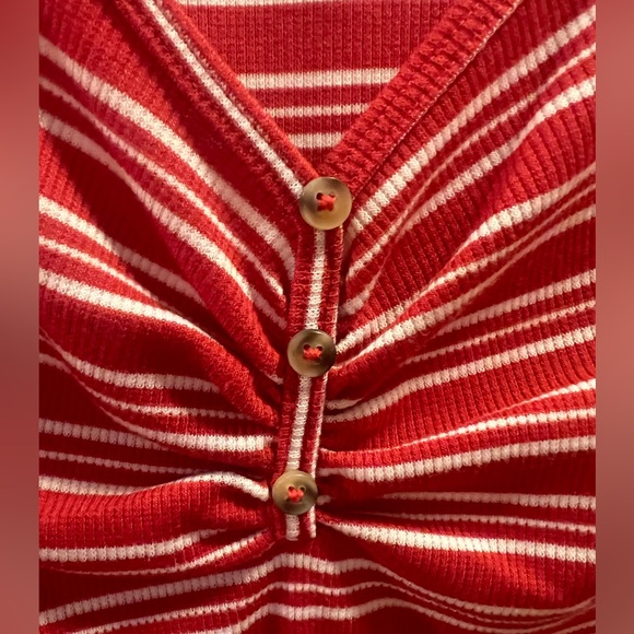 Arizona Jean Co. Red and white striped dress size Large NWT - Picture 3 of 3